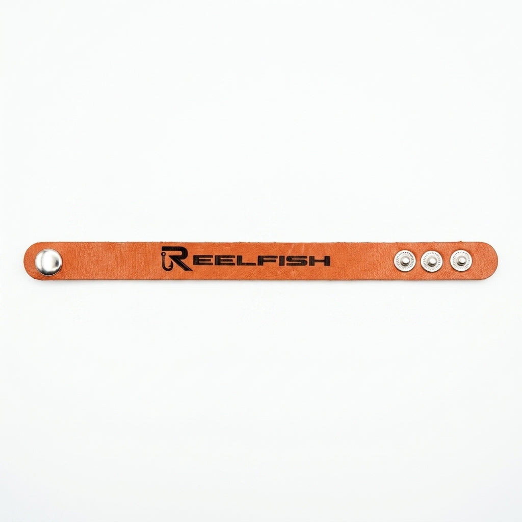REELFISH Engraved Leather Bracelet