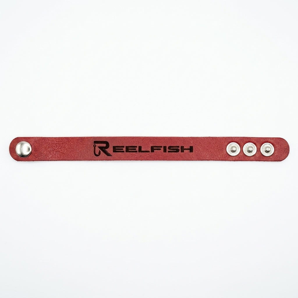 REELFISH Engraved Leather Bracelet